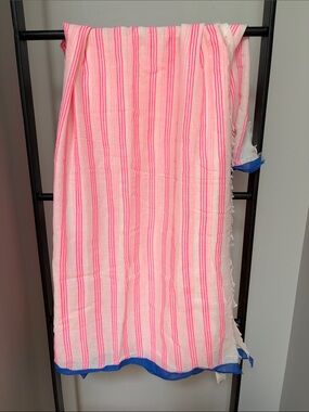 fresh hot  Pink and Blue Striped Cotton Sarong by joe fresh